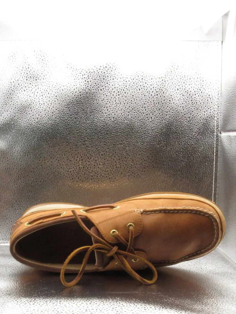 Sperry Gold Cup Brown Cymbal Two-Eye Boat Shoes Size 10.5 W Full-Grain Leather
